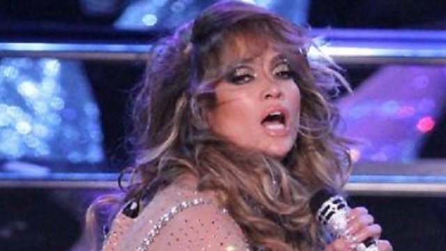 Jennifer Lopez a Las Vegas durante il concerto