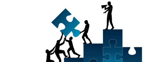 Leader giving guidance for employees