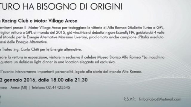 Importante evento al Motor Village di Arese