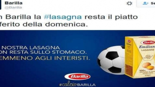 Lo slogan lanciato da Barilla via Twitter