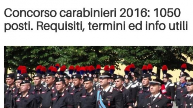 Concorso Carabinieri e Finanzieri