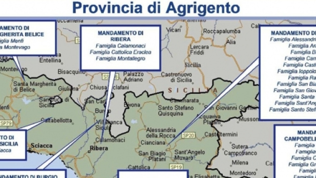 Mafia, la mappa dei clan agrigentini