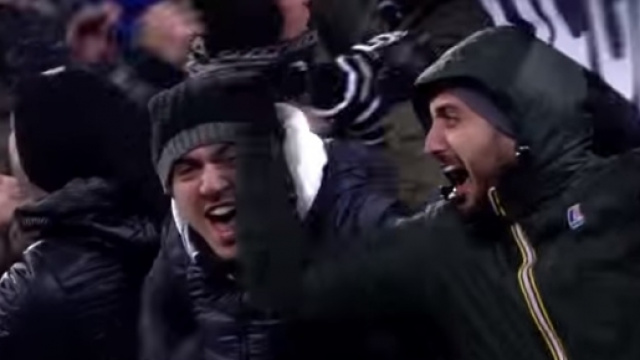 Festa dei tifosi della Juventus dopo un gol