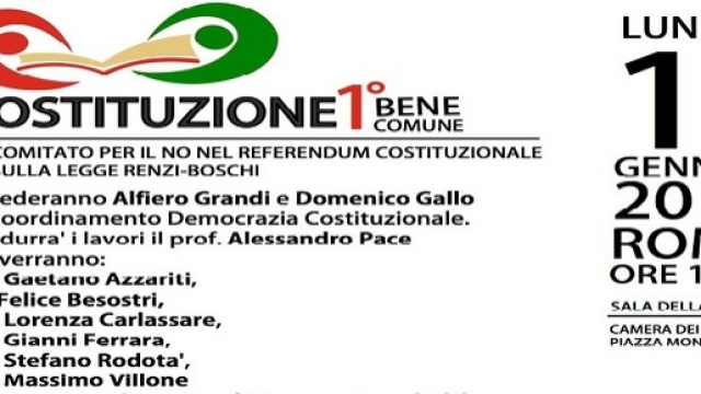 La locandina dell'evento del 11 gennaio