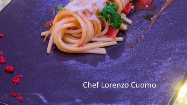 Piatto realizzato dallo chef Lorenzo Cuomo