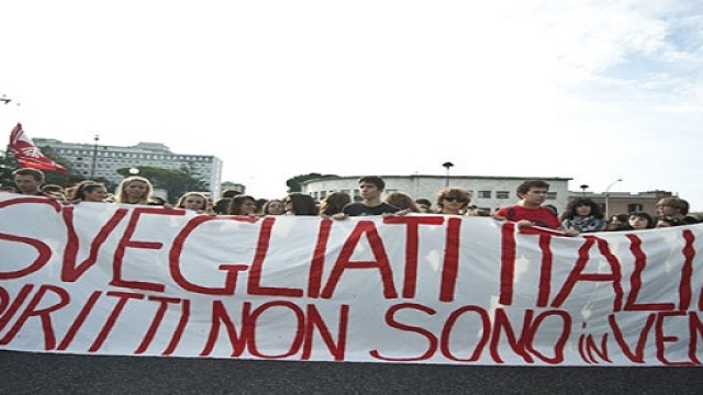 Manifestanti a favore dei diritti civili