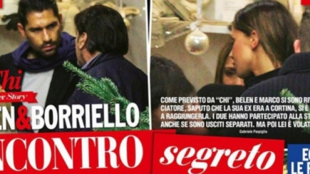Belen Rodriguez e Marco Borriello a Cortina