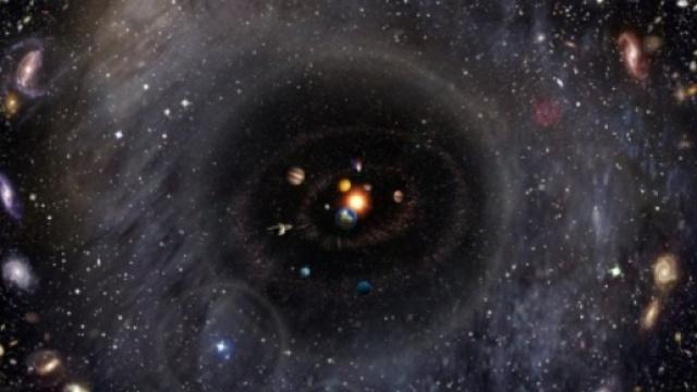 Al centro del disco c'&egrave; il nostro Sistema Solare