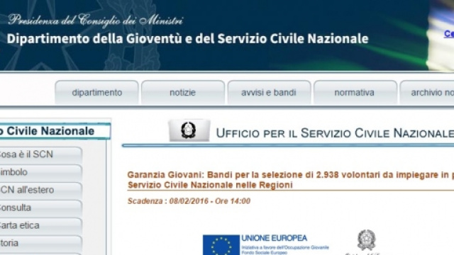 Servizio civile nazionale e Garanzia Giovani