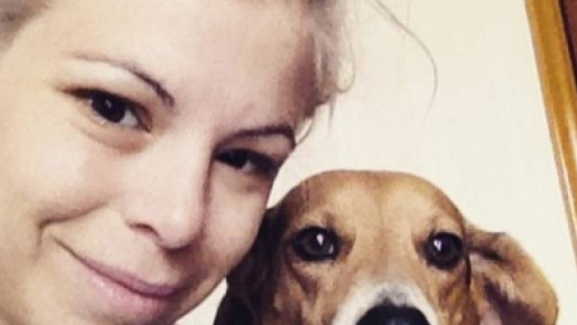 Un selfie di Ashley Olsen e il suo cane