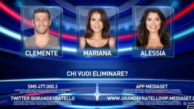 I 3 nominati all'eliminazione.