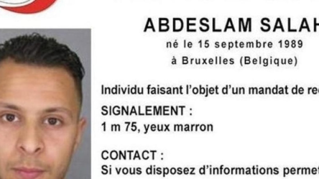 Salah Abdeslam nel manifesto di quando era ricercato a livello globale