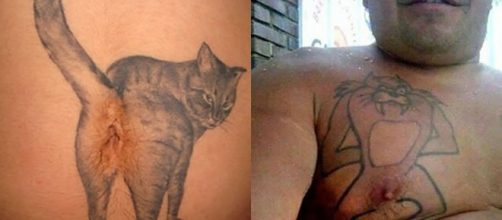 Tatuagens bizarras e engra&ccedil;adas