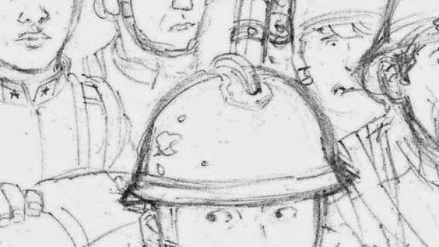 Porzione di uno dei disegni del fumetto (Per gentile concessione dell'autore)