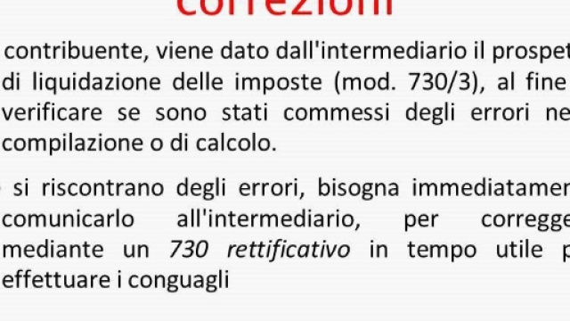 Si pu&ograve; ancora correggere il 730 senza danni! il 25 ottobre ultima data utile per il rettificativo