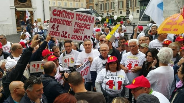 I precoci in piazza Montecitorio.