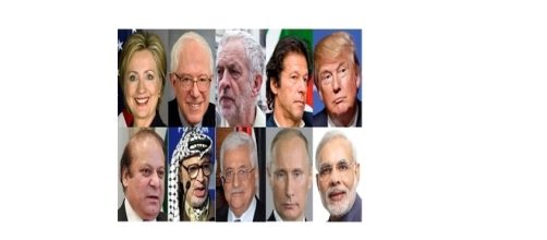 Politicians from around the world. Collage creative commons