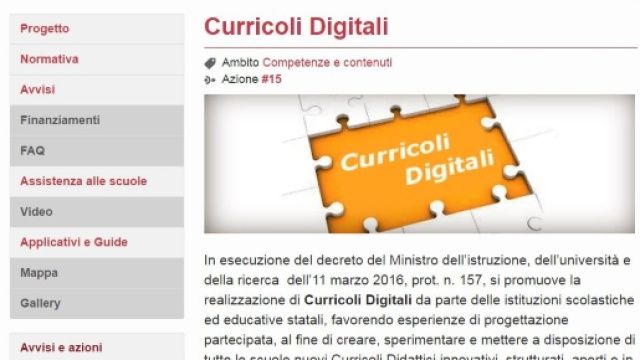 assistenza e informazioni sui curricoli digitali