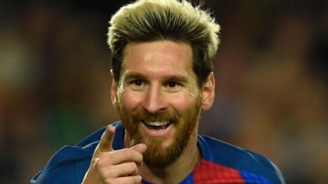 Lionel Messi durante un'esultanza.