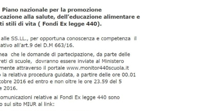 come fare per partecipare al bando sulla salute alimentare