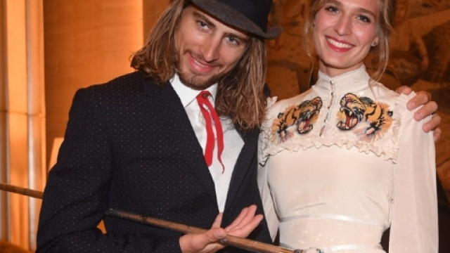 Peter Sagan con la moglie al Gran Gal&agrave; dell'Uci