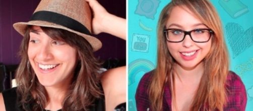 Photo of Arielle Scarcella, Laci Green, Shan Boodram, and Hannah Witton (via Wikepedia)