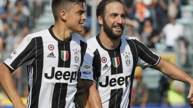 Dybala e Higuain esultano a fine partita a Empoli