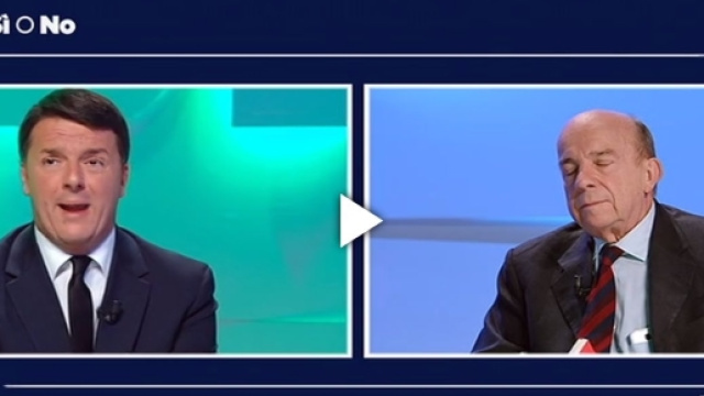 Il dibattito televisivo tra Renzi e Zagrebelsky in onda su La7.