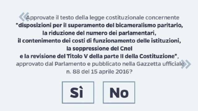 Referendum costituzionale il 4 dicembre 2016