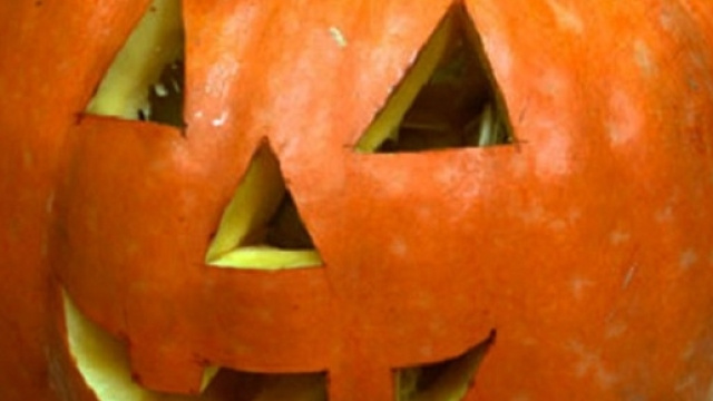 Una zucca di Halloween, quale compare sulla scena del delitto nel romanzo.
