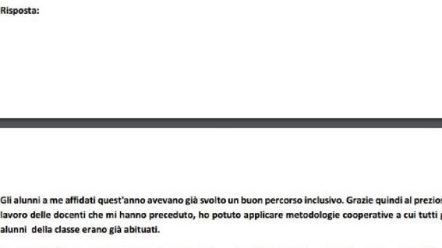 Esempio di Bilancio delle Competenze Iniziali