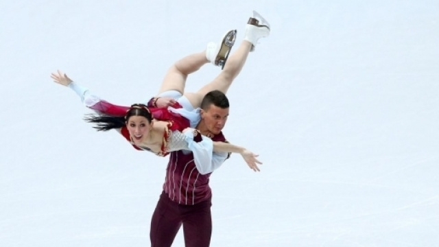 Charlene Guignard e Marco Fabbri, quinti nello short program allo Skate America
