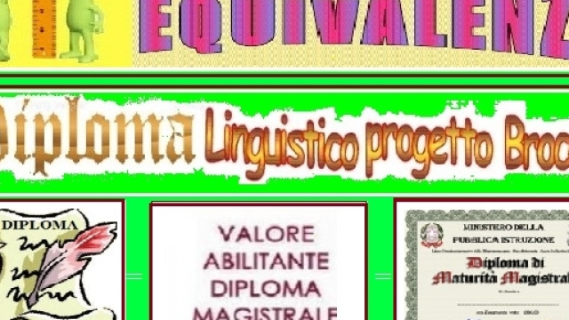 L'equivalenza dei diversi diplomi magistrali