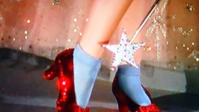 Le scarpette di Dorothy utilizzate nel mago di Oz.