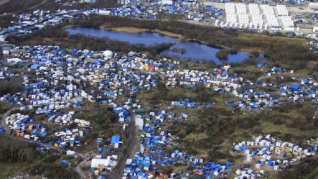 Veduta aerea della Giungla di Calais