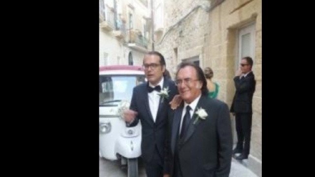 Al Bano durante il matrimonio della figlia Cristel.
