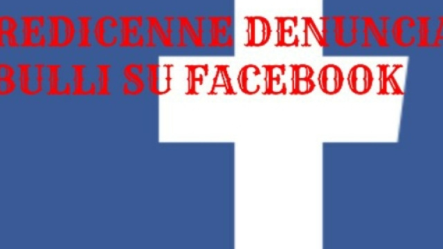 La denuncia di bullismo arriva su Facebook.