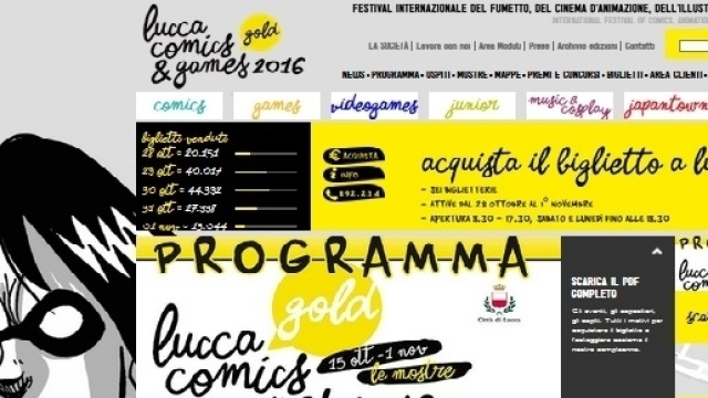 Lucca Comics & Games 2016: programma