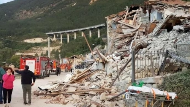 Terremoto Cantro Italia, scorcio di Castangelo sul Nera