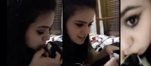 Viih Tube revoltou internautas ao cuspir na boca de seu gato.