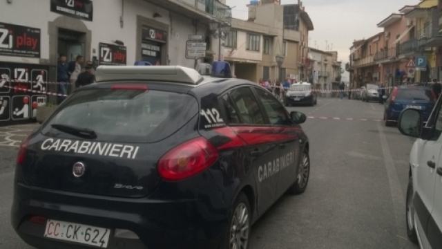 I carabinieri intervenuti sul luogo dell'agguato