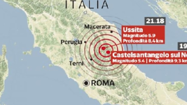 Terremoto: Ussita e Castelsantangelo sul nera, l'epicentro