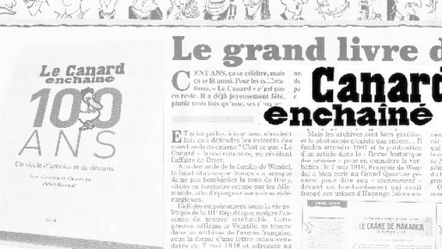 Un si&egrave;cle de Canard encha&icirc;n&eacute; dans le livre de Rambaud, au Seuil