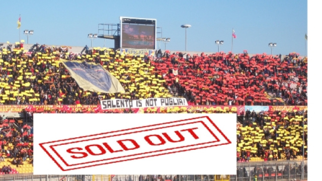 Anche la Tribuna Est del "Via del mare" &egrave; sold out.