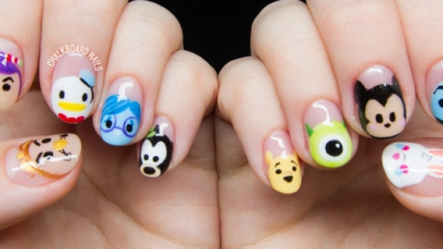 Disney Tsum Tsum Character Nail Art | Chalkboard Nails | Nail Art Blog - chalkboardnails.com