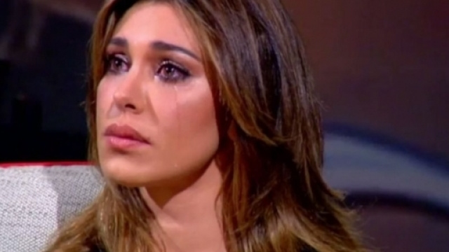 La showgirl Belen Rodriguez durante l'intervista