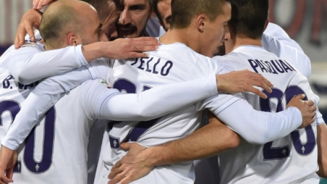 Esultanza dopo un gol della Fiorentina