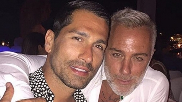 Marco Borriello con l'amico Gianluca Vacchi