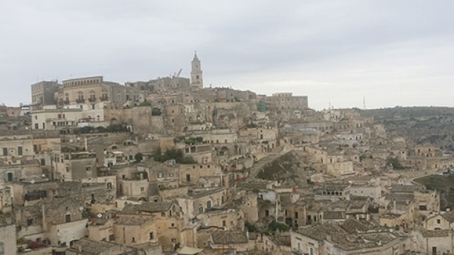 Matera, veduta panoramica dalla piazza sovrastante
