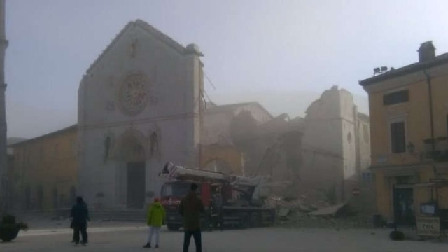 Norcia dopo il sisma di questa mattina